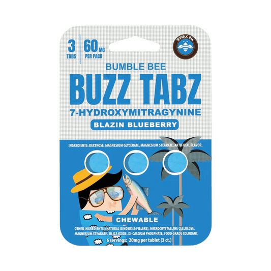 Bumble Bee Buzz Tabz Tablets (3ct / 7ct) - Blazin Blueberry | 20mg Per Tab