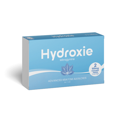 Box of Hydroxie Advanced Alkaloids on a green background