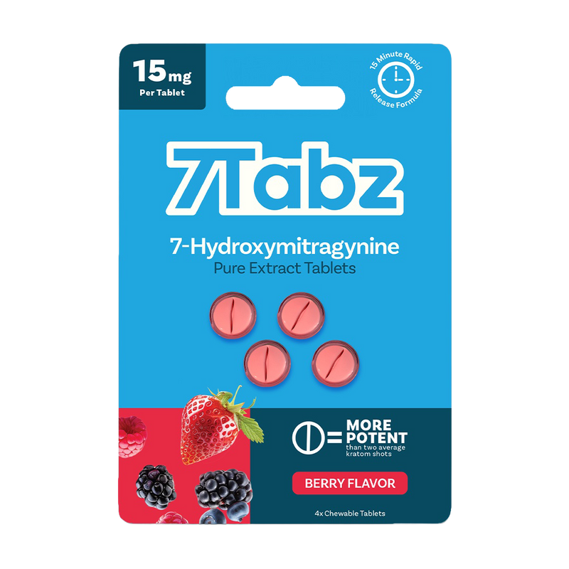 7tabz pure extract chewable tablets berry 15mg 4ct