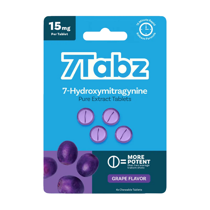 7tabz pure extract chewable tablets grape 15mg 4ct