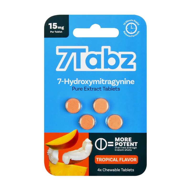 7tabz pure extract chewable tablets tropical 15mg 4ct
