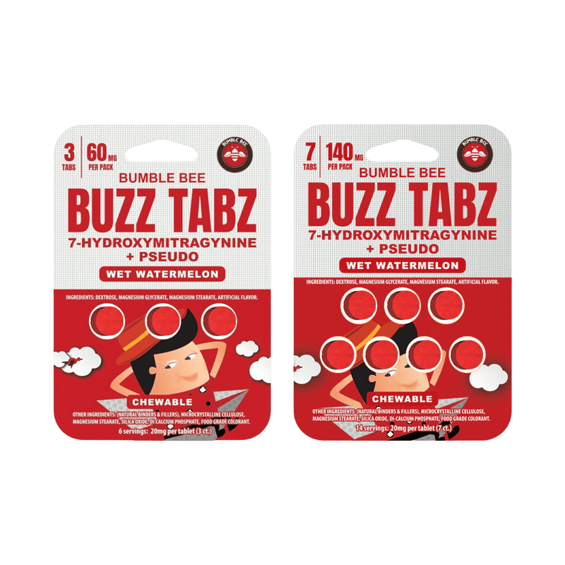 Bumble Bee Buzz Tabz Chewable (3ct / 7ct) - Wet Watermelon |  + Pseudo Extract