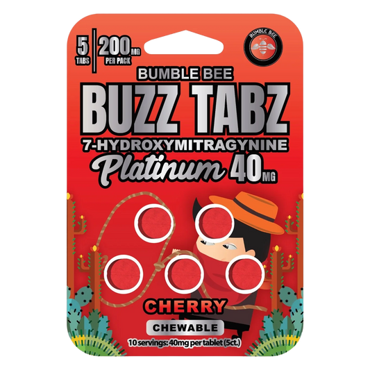 Bumble Bee Buzz Tabz Platinum (Cherry) - 40mg  Chewables
